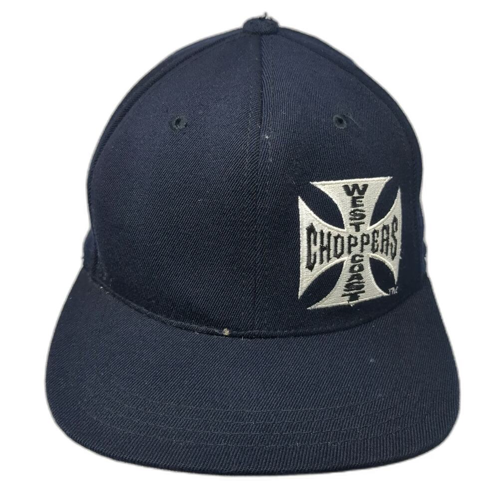 West Coast Choppers Baseball Cap Blue One Size Iron Cross Jesse James Hat